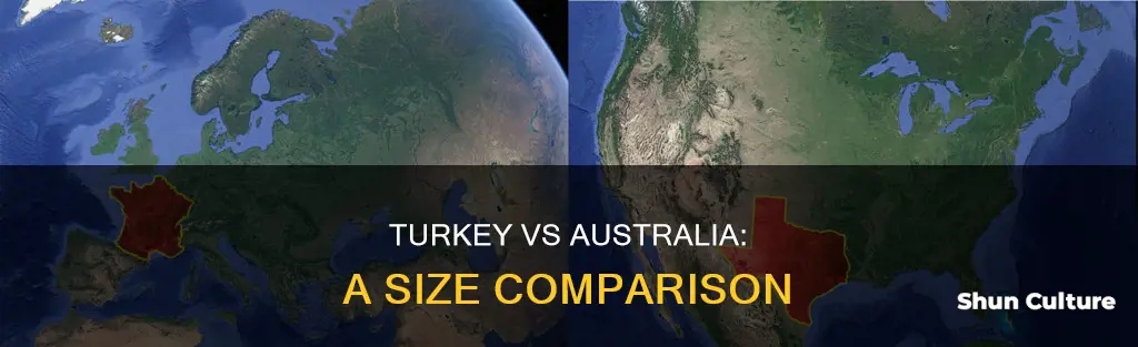 how big is turkey compared to australia