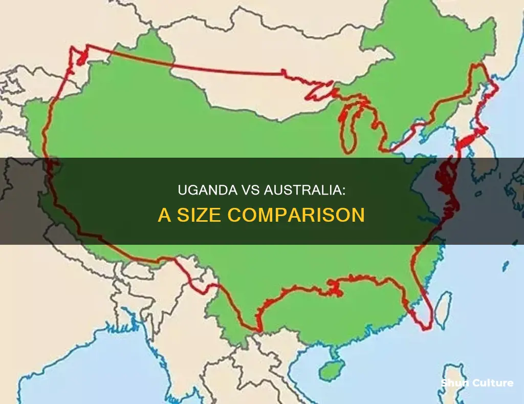 how big is uganda compared to australia