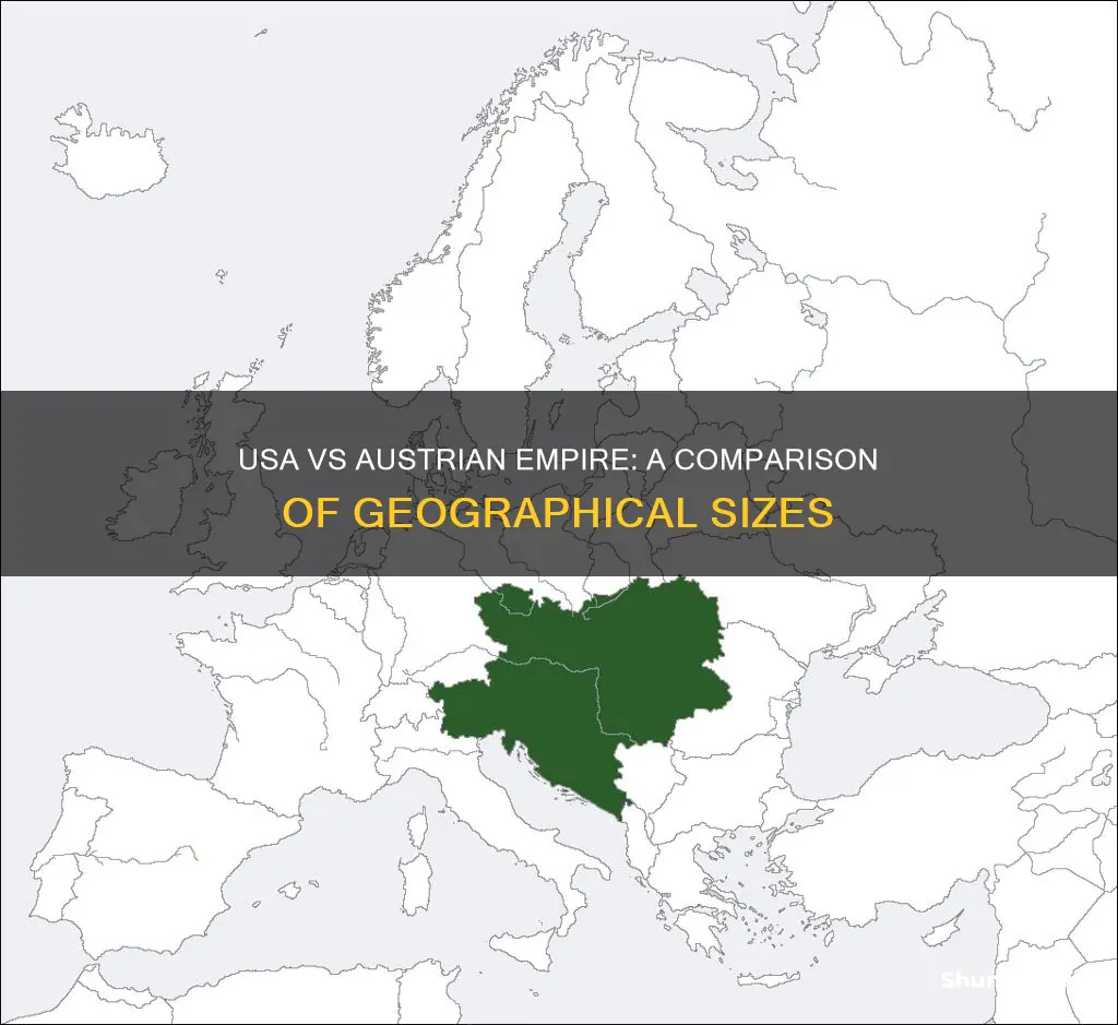 how big is usa compared to austria empire