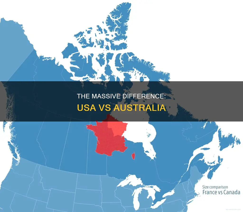 how big is usa vs australia