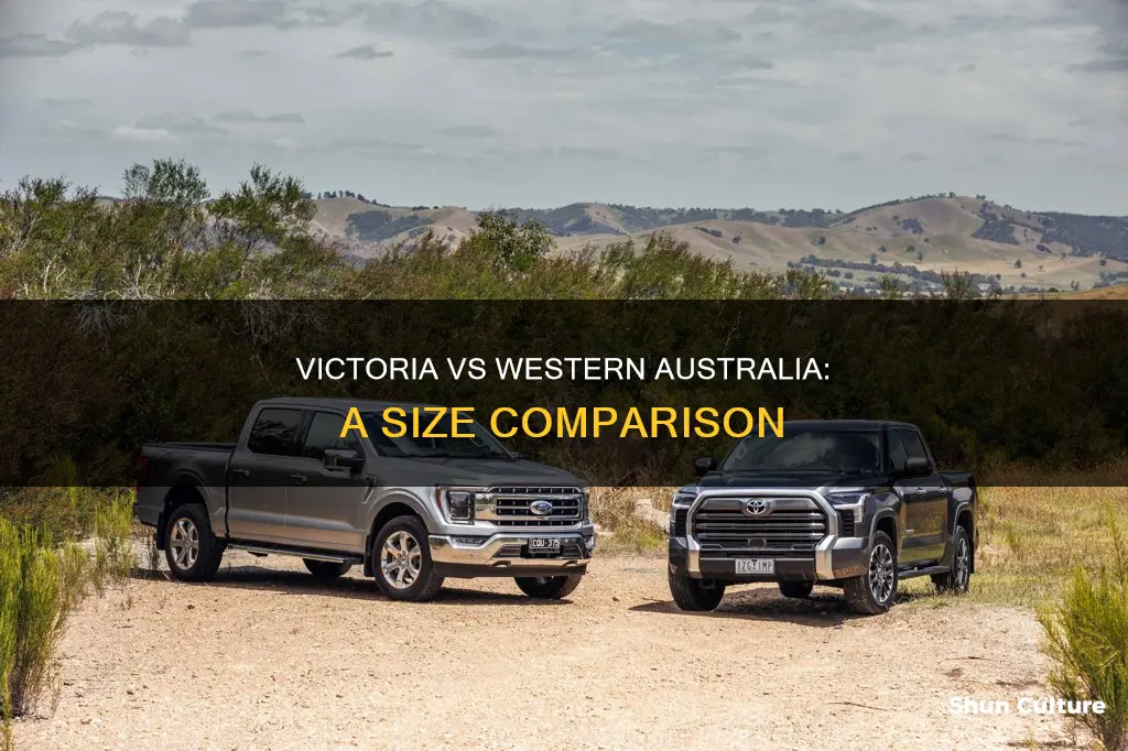 how big is victoria compared to western australia