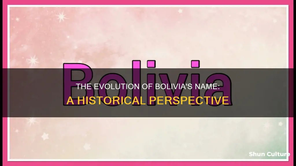 how bolivia get its name