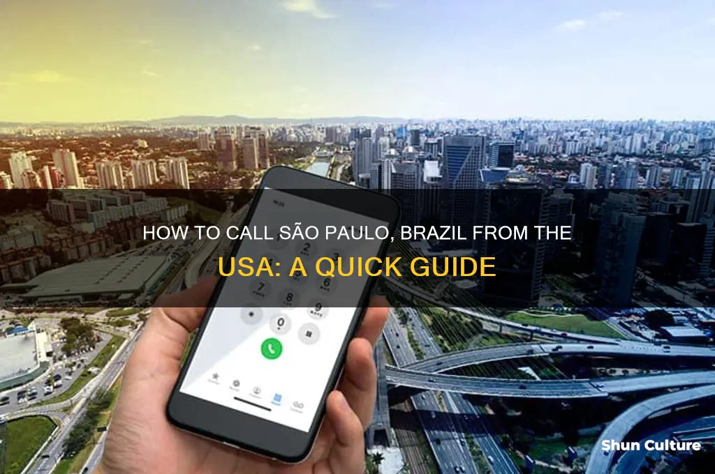 how call to sao paulo brazil from usa