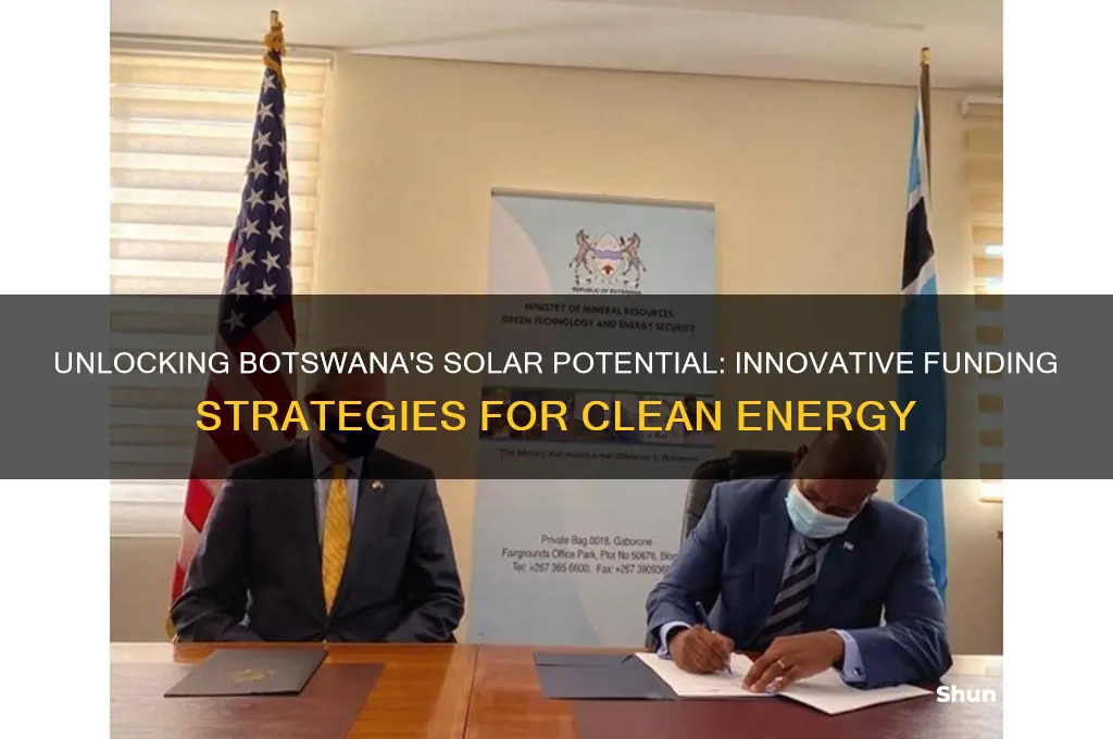how can botswana fund solar energy