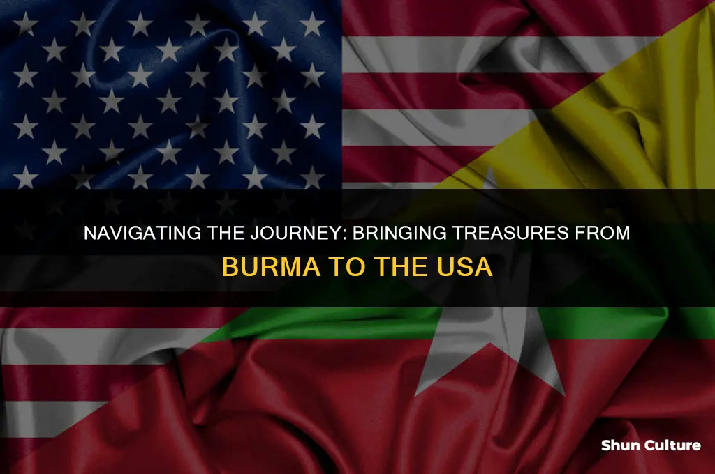 how can I bring from burma to usa