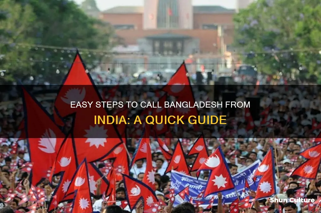 how can I call bangladesh from india
