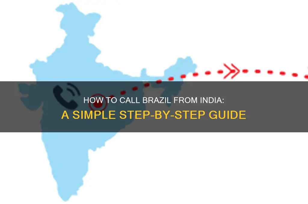how can I call brazil from india