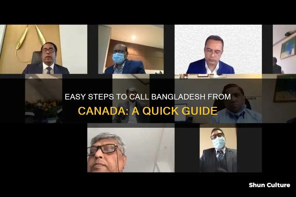 how can I call from canada to bangladesh