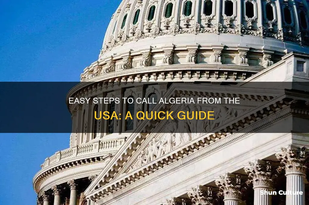how can I call from usa to algeria
