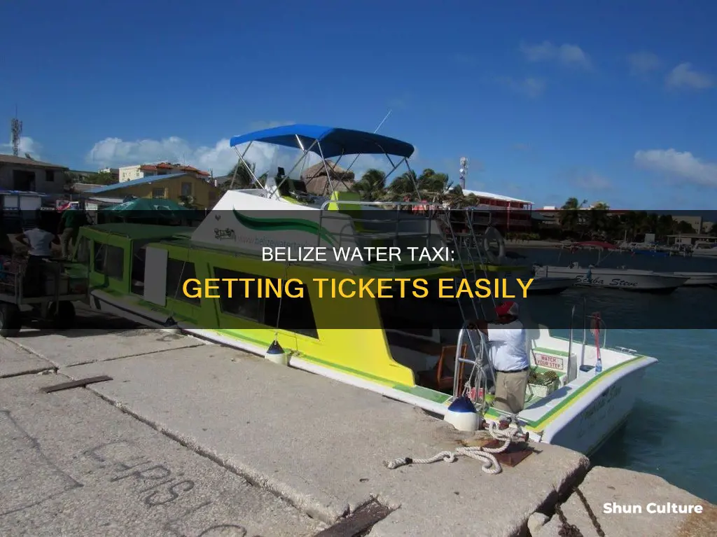 how can I get a belize water taxi ticket