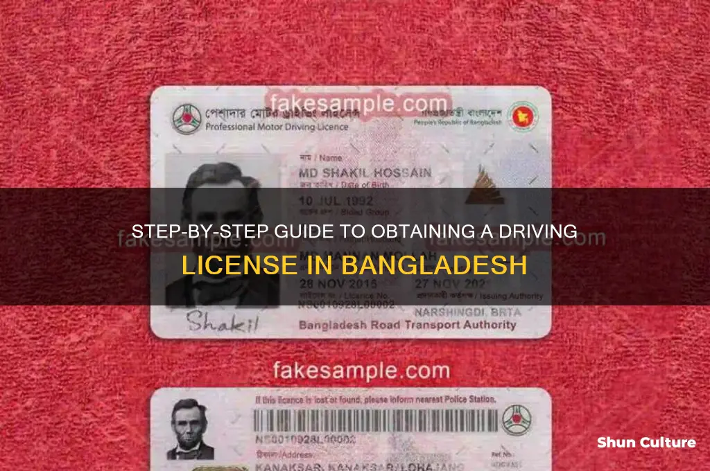 how can I get a driving license in bangladesh