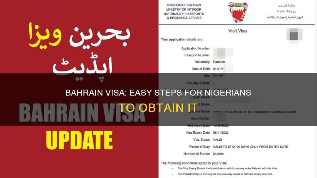 how can I get bahrain visa from nigeria