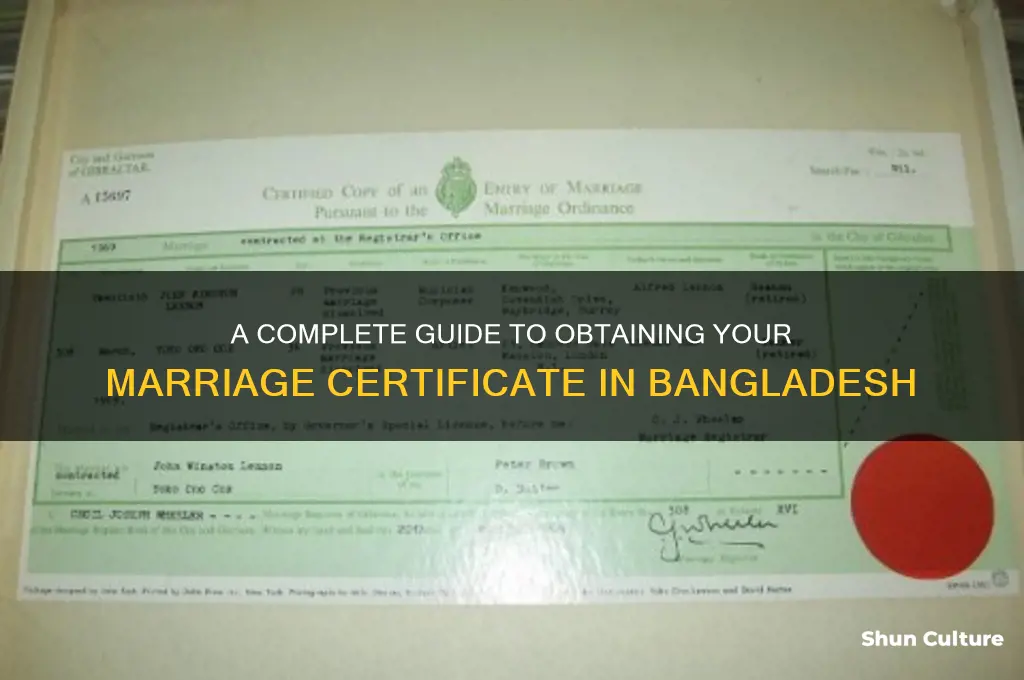 how can I get marriage certificate in bangladesh