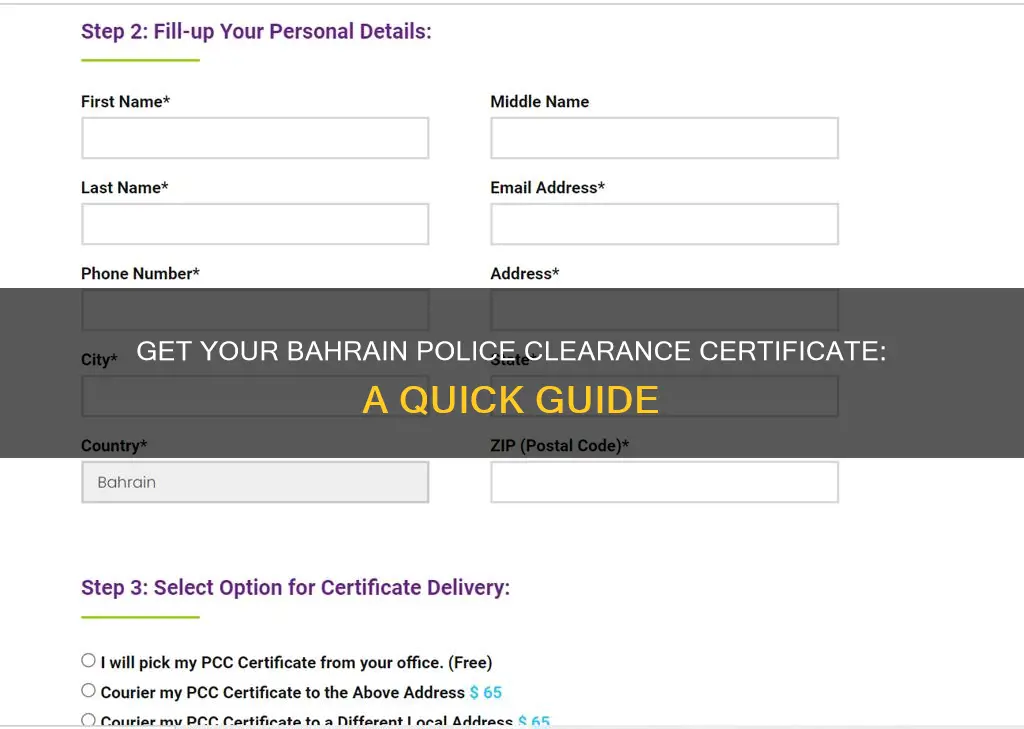 how can I get police clearance certificate in bahrain