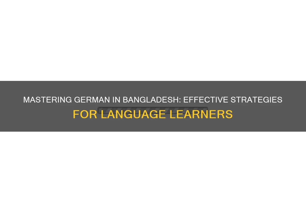 how can I learn german language in bangladesh