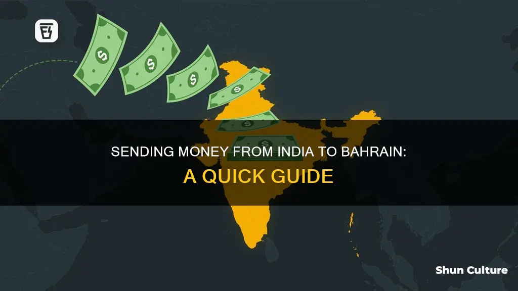 how can I send money from india to bahrain