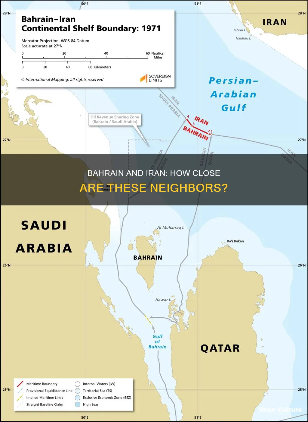 how close is bahrain to iran