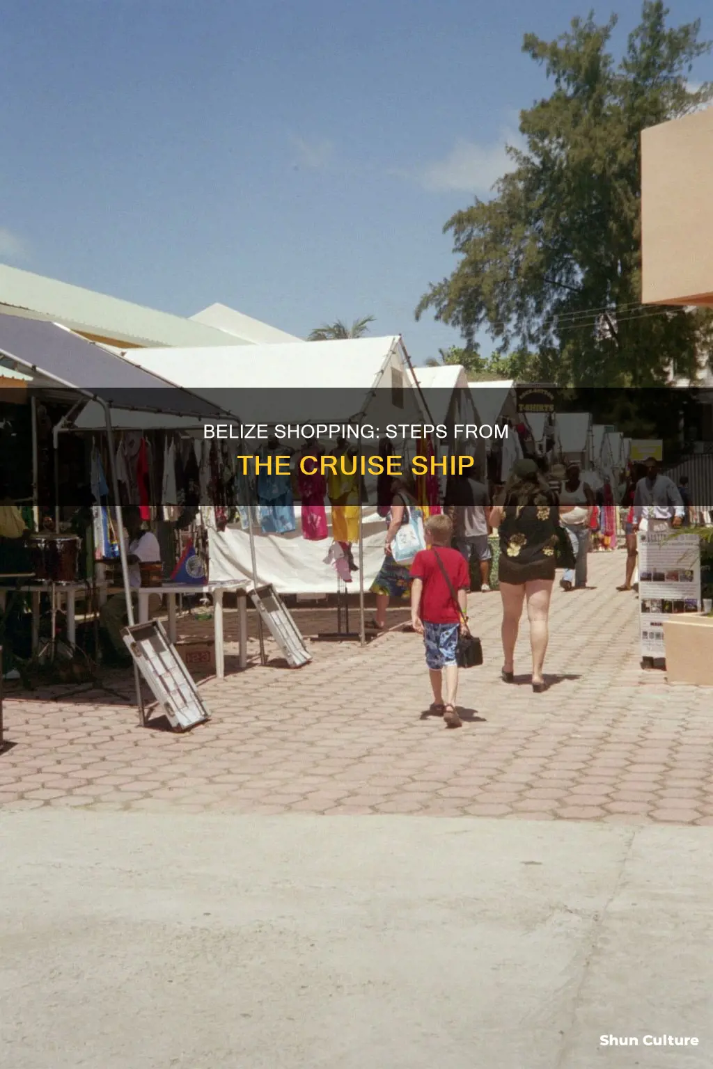 how close is shopping in belize to the cruise ship