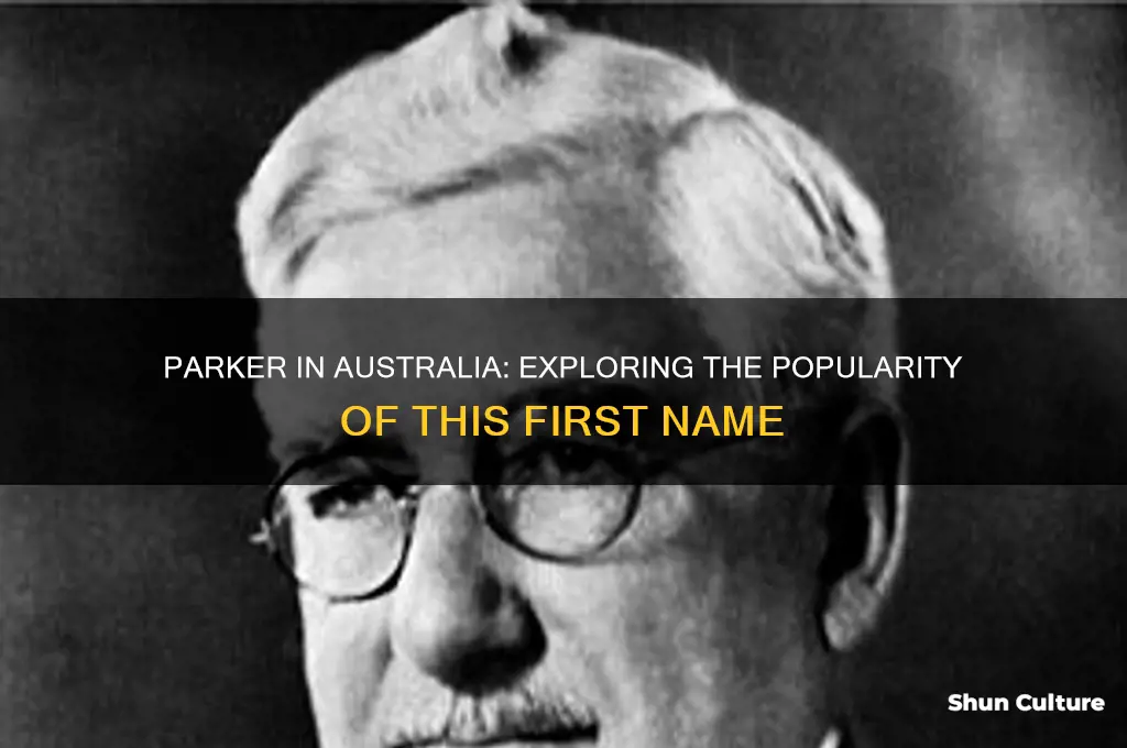 how common is the first name parker in australia