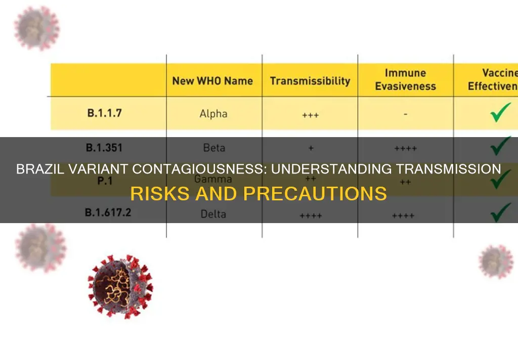 how contagious is brazil variant