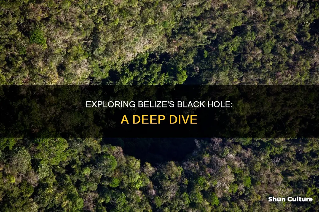 how deep is the black hole in belize