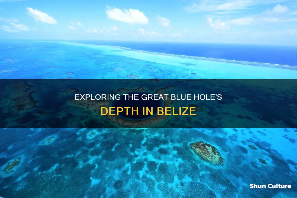 how deep is the great blue hole belize