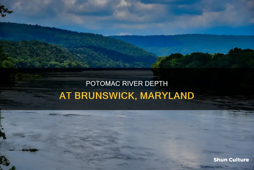 how deep is the potomac river at brunswick maryland