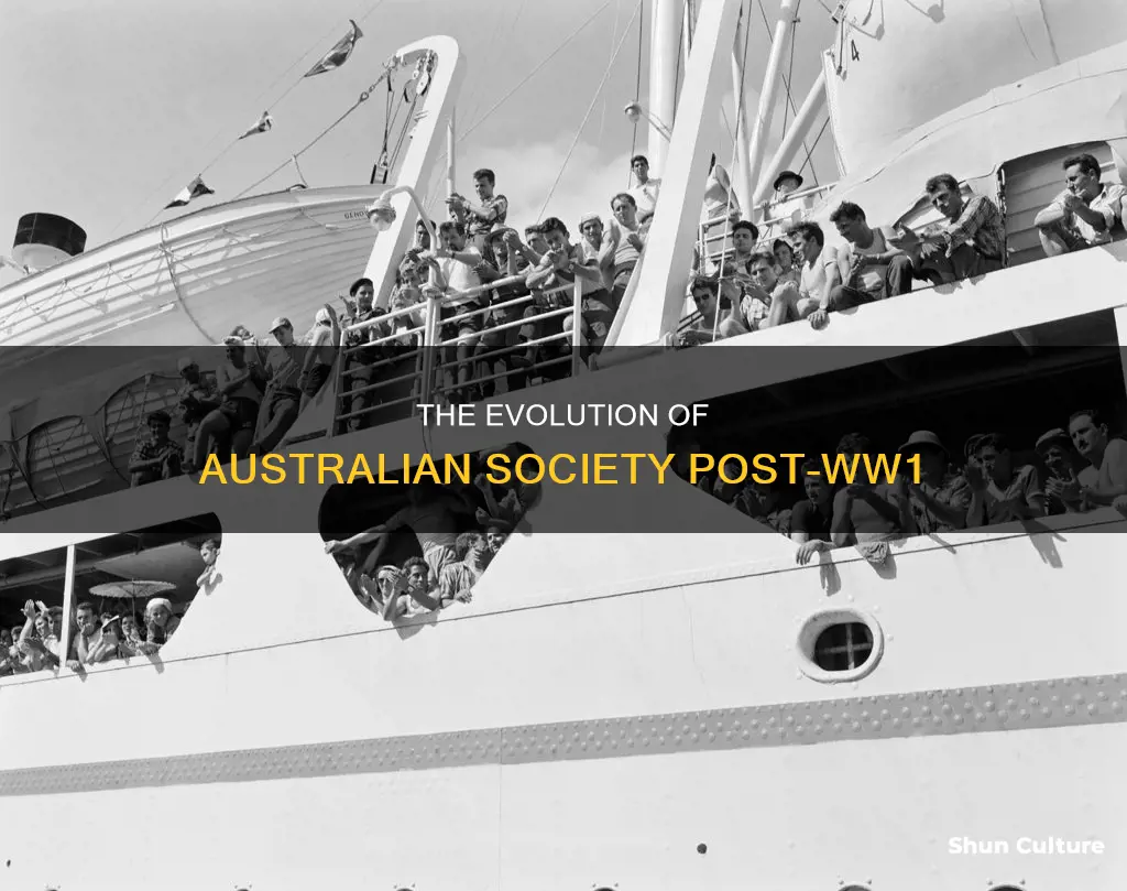 how did australian society change after ww1