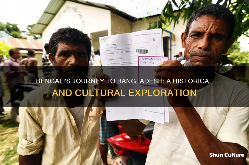 how did bengali get to bangladesh
