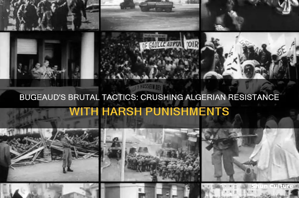 how did bugeaud punish resistance algeria