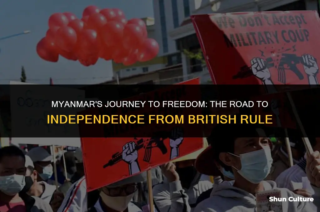 how did burma gain indepdence from britain