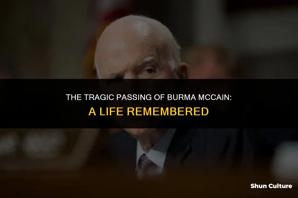 how did burma mccain died