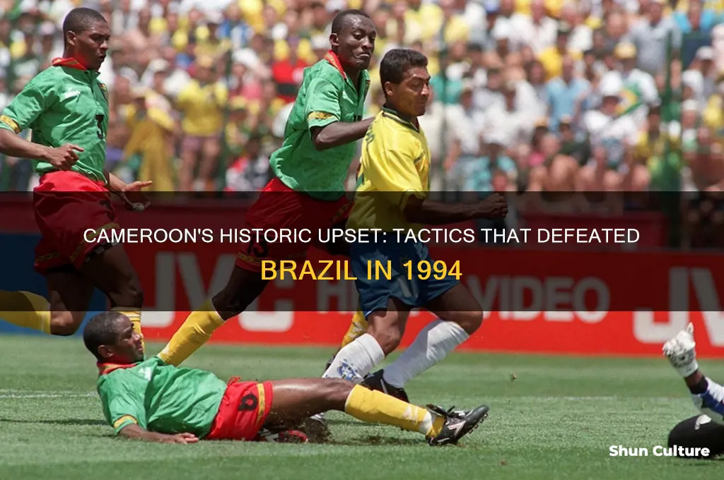how did cameroon beat brazil