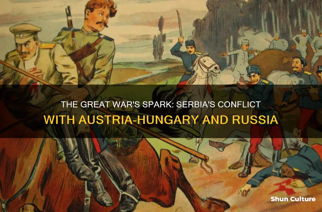 how did conflict in serbia between austria-hungary and russia