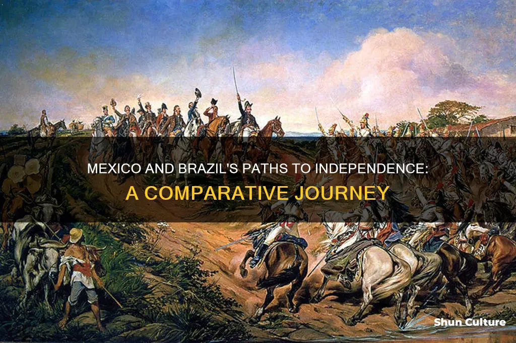how did mexico and brazil achieved independence