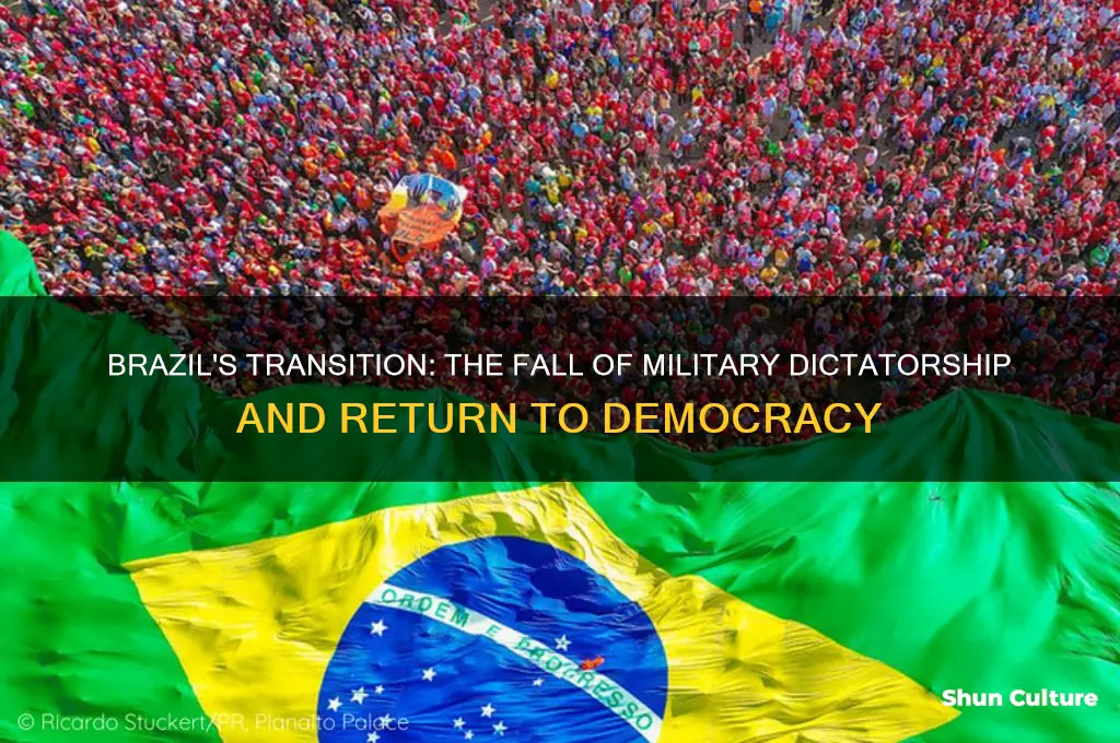 how did military dictatorhip end in brazil