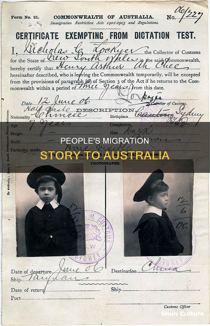 how did people migrate to australia