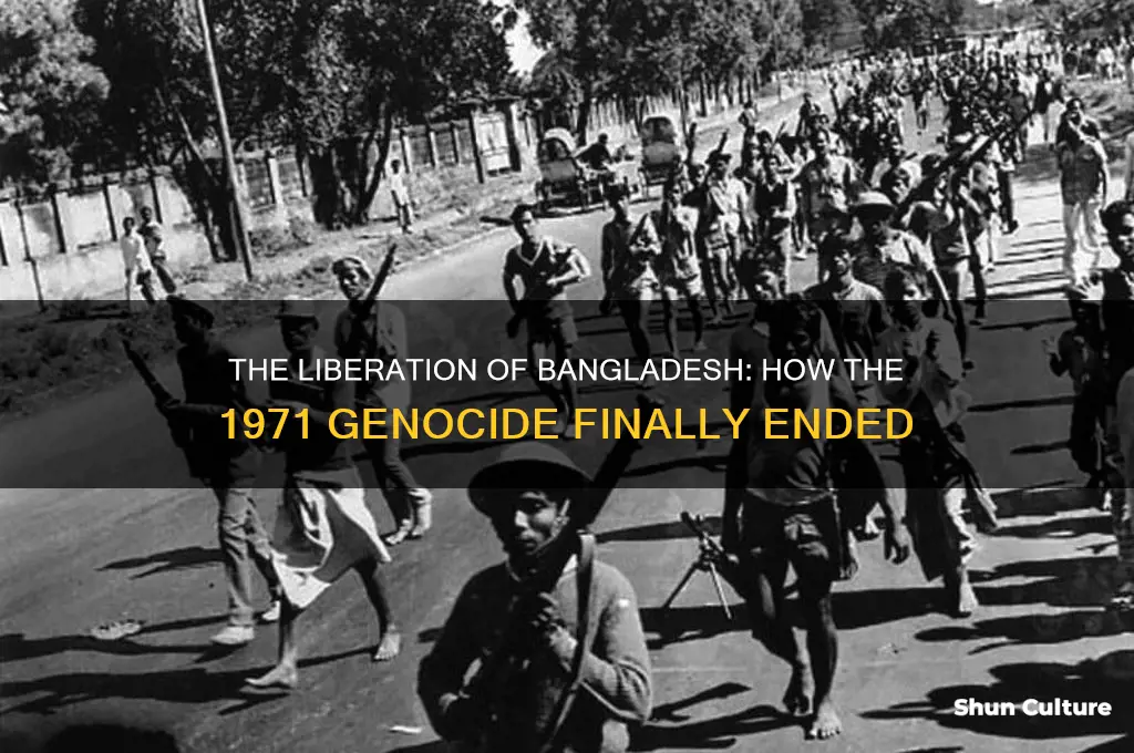 how did the bangladesh genocide end
