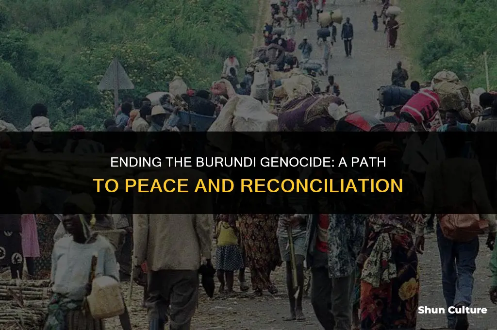 how did the burundi genocide end