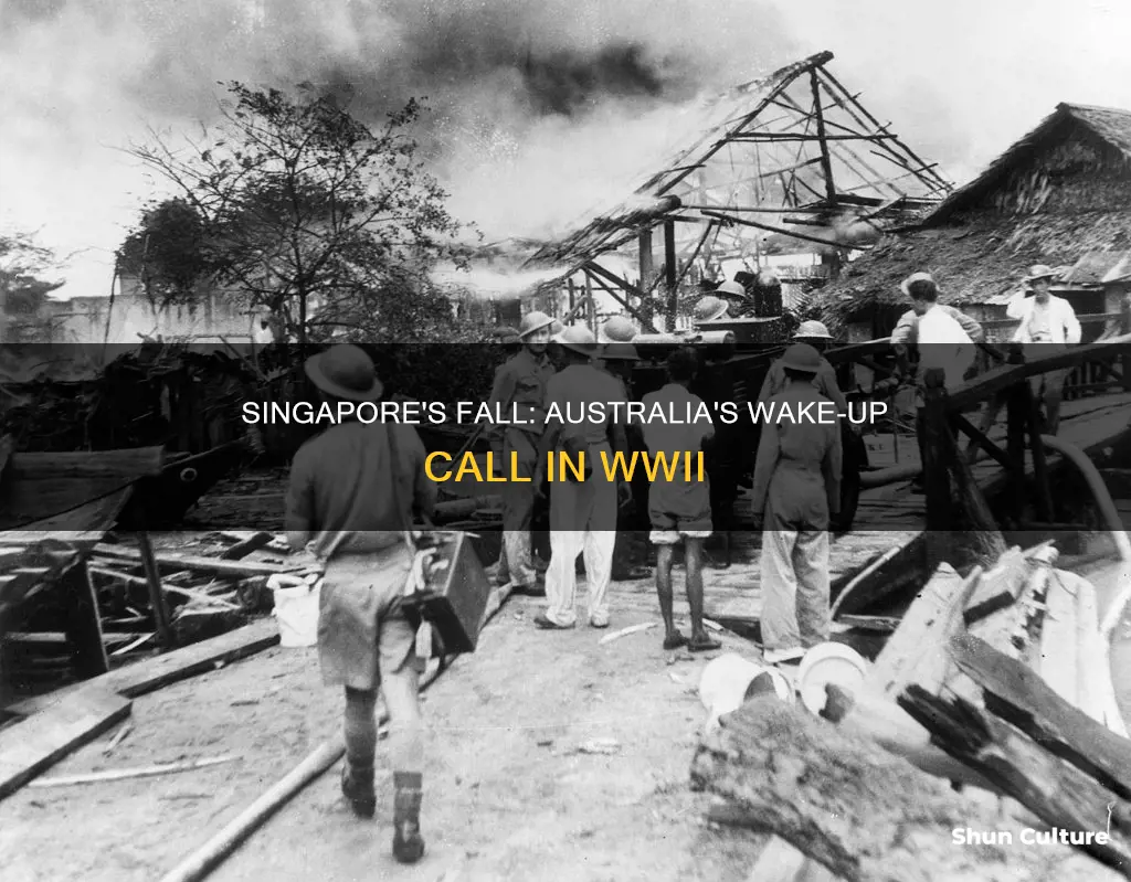 how did the fall of singapore change australia