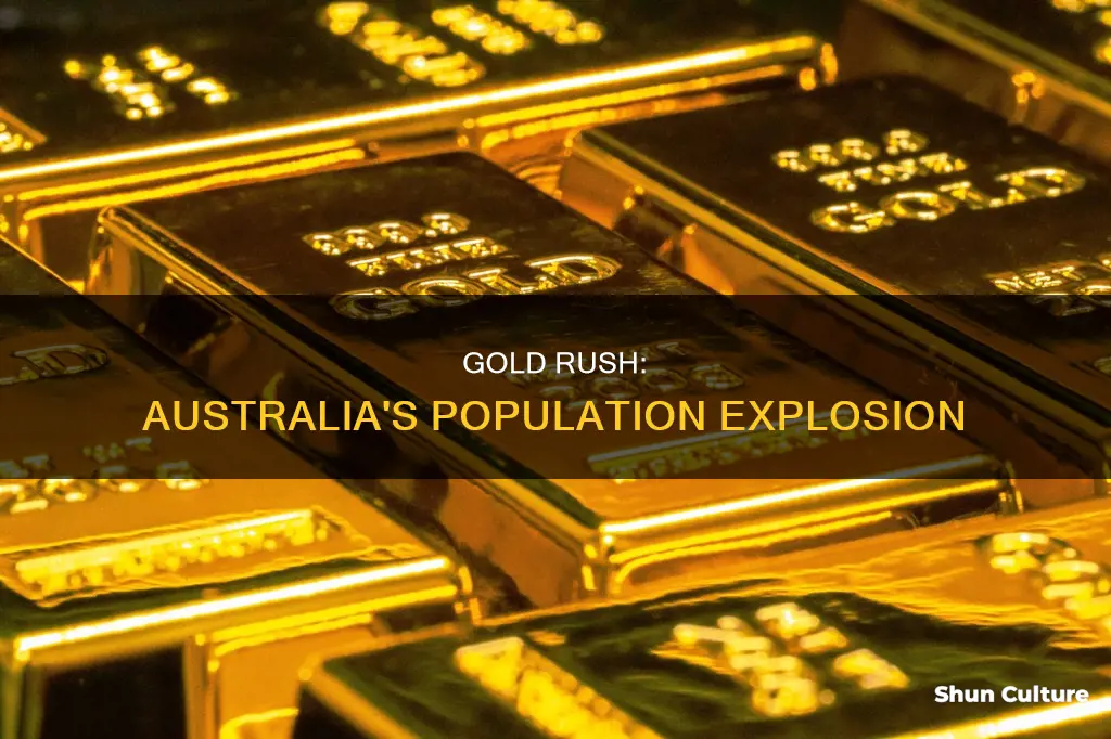 how did the gold rush affect the population of australia