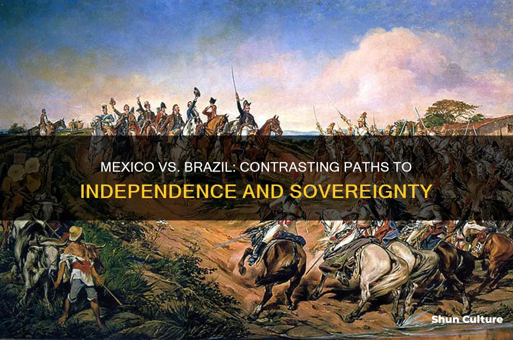 how did the independence movement in mexico differ from brazil
