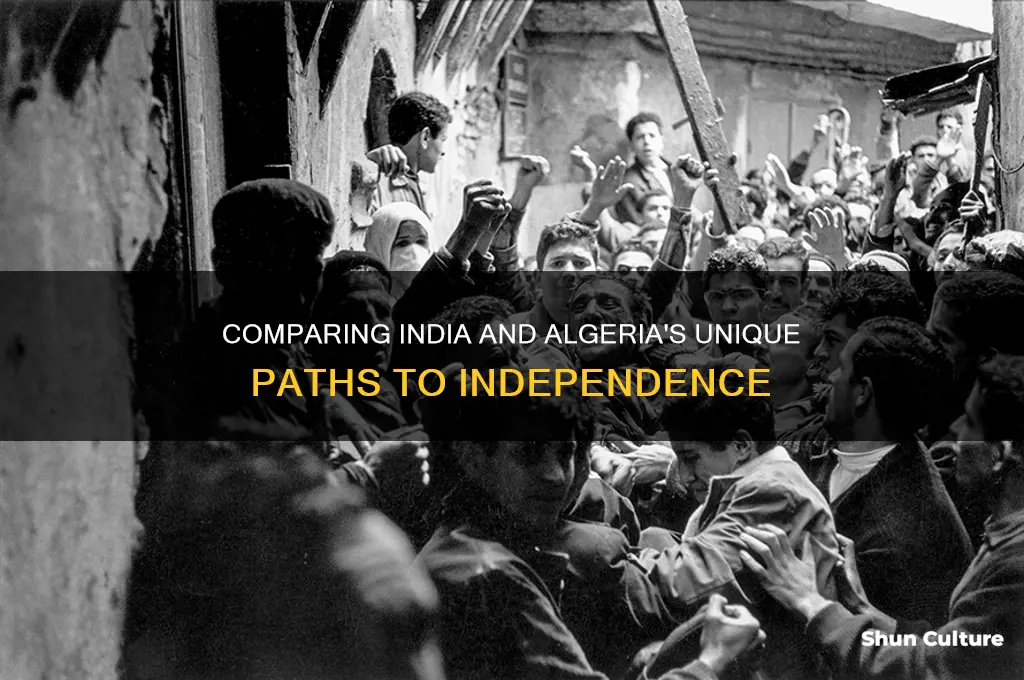 how did the independence movements in india and algeria differ