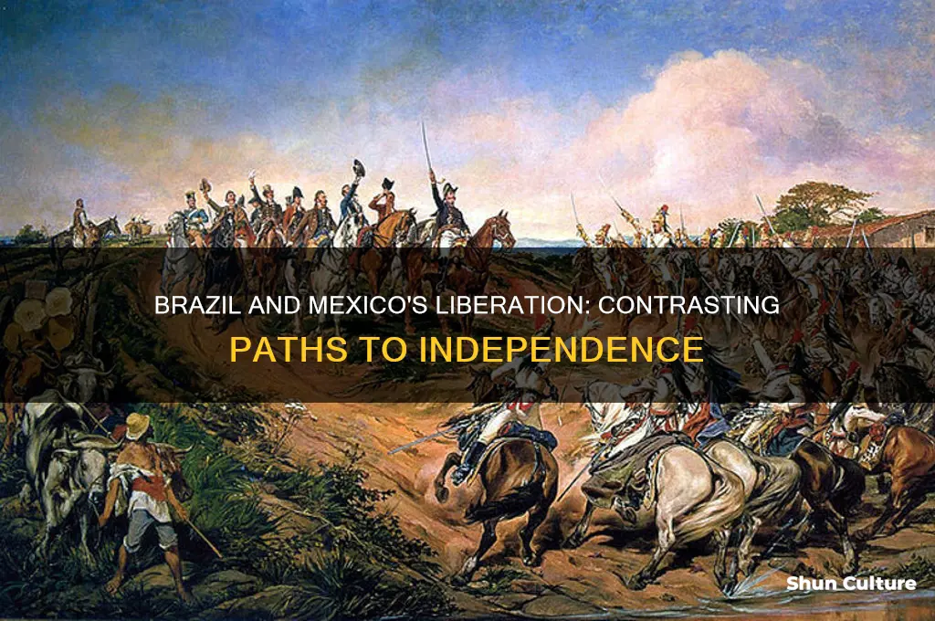 how did the liberation of brazil and mexico differ