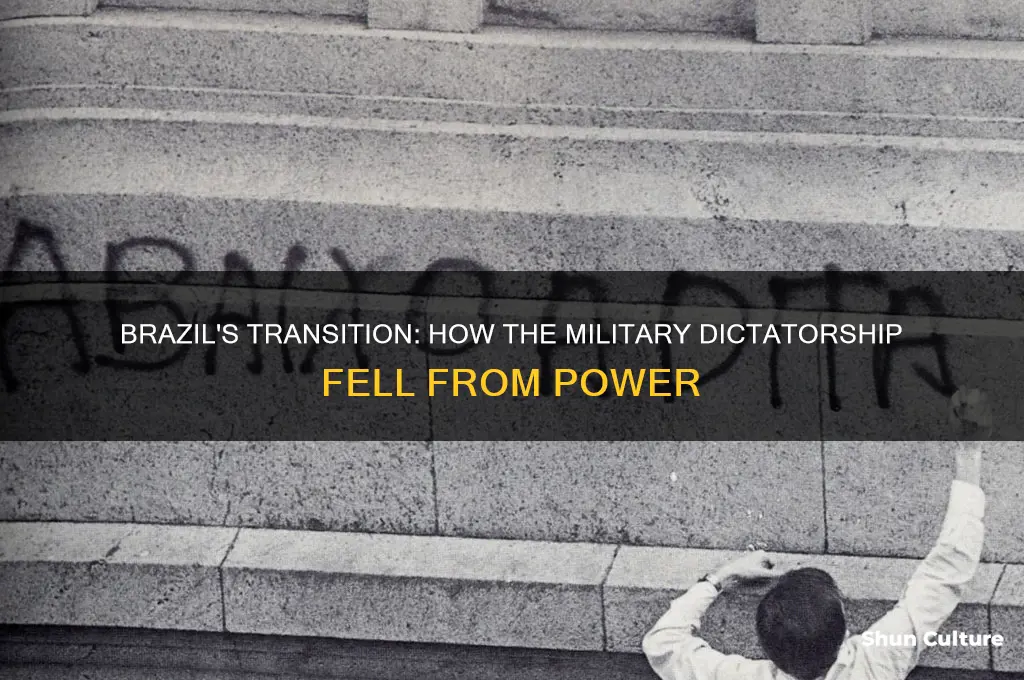 how did the military dictatorship lose power in brazil