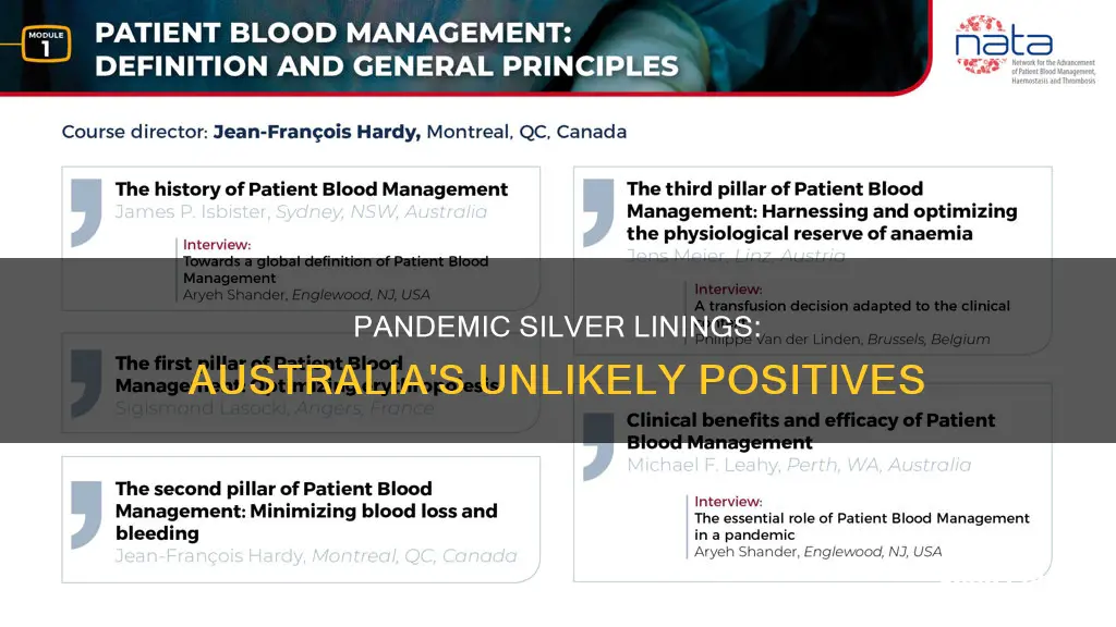 how did the pandemic affected australia in a good way