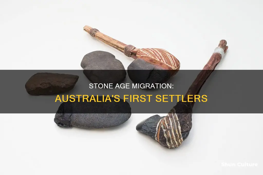 how did the stone age people migrate to australia