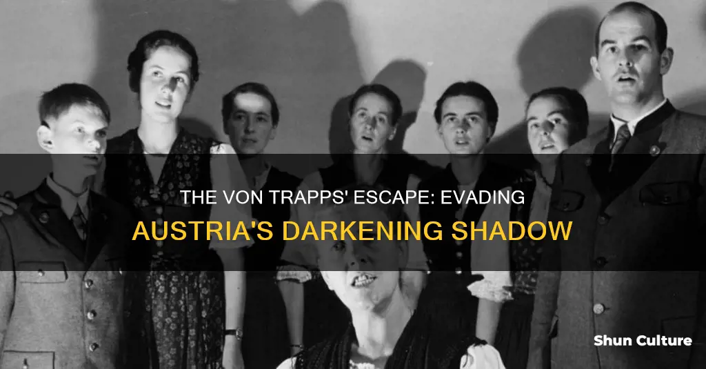 how did the von trapps escape austria