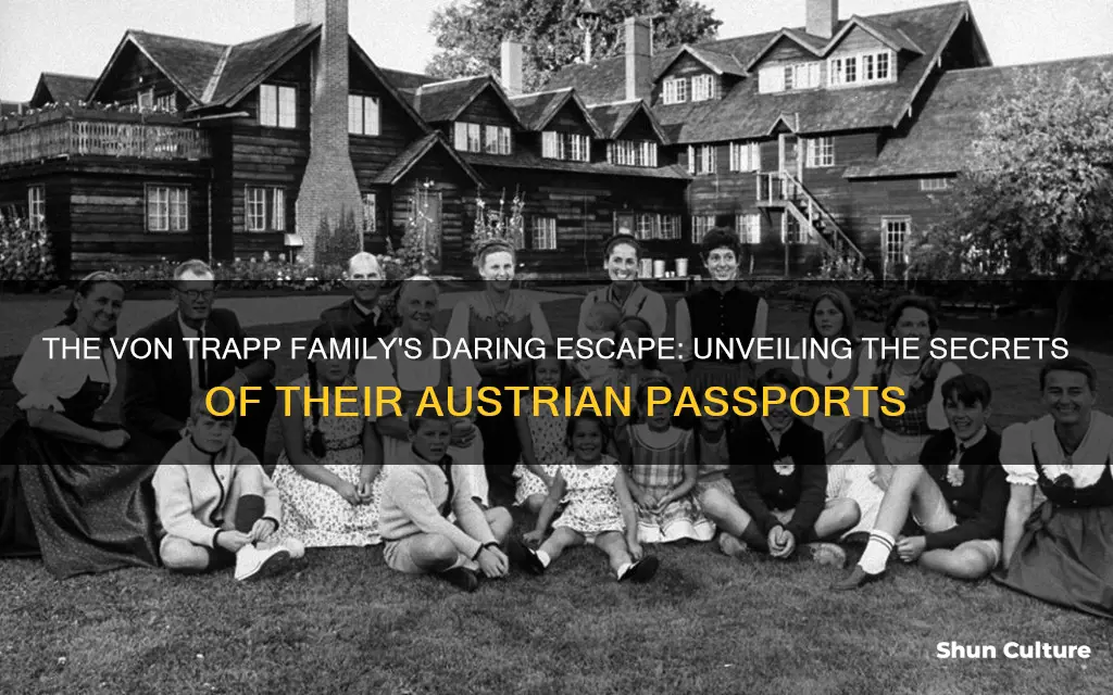 how did von trapp family escape austria passports