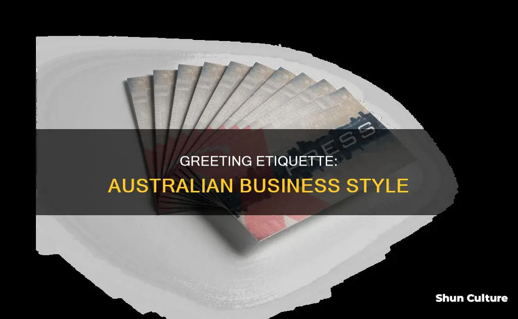how do business people greet each other in australia